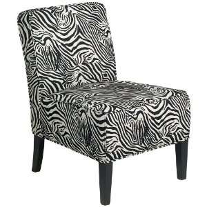 Dube Zebra Pattern Armless Chair