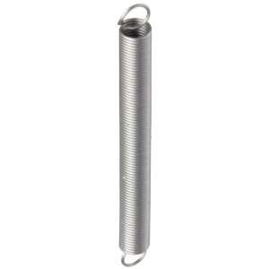 Music Wire Extension Spring, Steel, Inch, 0.18 OD, 0.022 Wire Size 