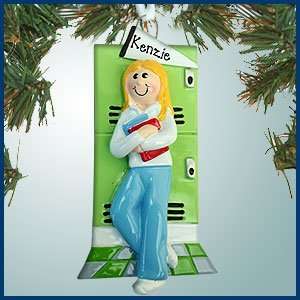 com Personalized Christmas Ornaments   Teen Locker Female with Blonde 