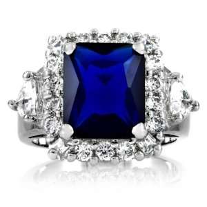   Sapphire CZ Cocktail Ring   Night at the Oscars Emitations Jewelry