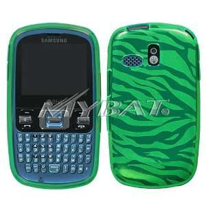 Samsung R350 R351 Freeform Phone Protector Cover   Dr Green Zebra Skin 