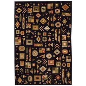  Capel Crystalle Abstract 1611 Black Rectangle   8 x 11 