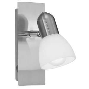  eglo ares 1 light wall sconce nickel