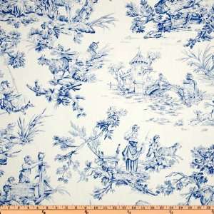  54 Wide Covington Musee Toile Blue Fabric By The Yard 