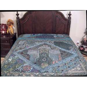 Sari Moti Indian Ethnic King Bedding Bedspread Tapestry 