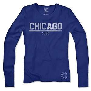 Chicago Cubs Womens Subzero Waffle T Shirt Sports 