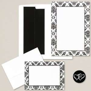  Exclusively Weddings Black and White Damask DIY Invitation 