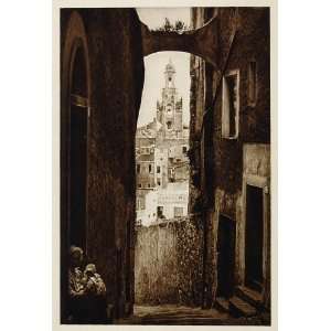  1925 Narrow Street San Remo Sanremo Italy Photogravure 
