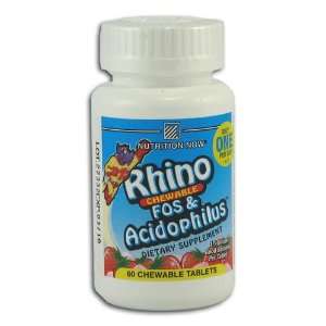 Nutrition Now Rhino FOS & Acidophilus Chewable  Grocery 