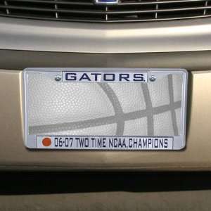   Basketball National Champions Two Time Chrome License Plate Frame