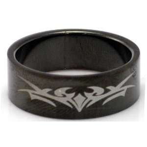   Tribal Design Stainless Steel Ring by BodyPUNKS (RBS 034), in 7.5 (US