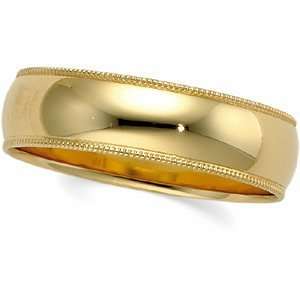   Band Ring Ring. 03.00 Mm Light Milgrain Band In 18K Yellowgold Size 4