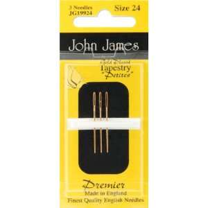  Gold Plated Tapestry Petites Hand Needles Size 24