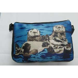  Sea Otters Large Messenger Bag 