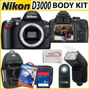  Nikon D3000 SLR Digital Camera with 3 inch LCD (Body Only 