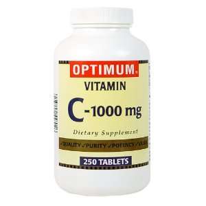   Optimum Vitamin C Tablets, 1000 Mg, 250 Count