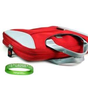  Protective Sleeve Carrying Case Ruby Red and Silver Apple 