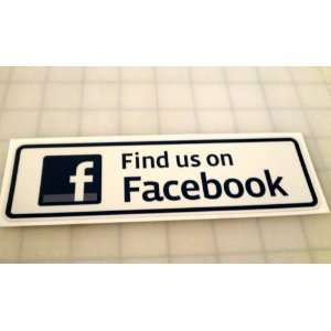  Find Us on Facebook Sticker 