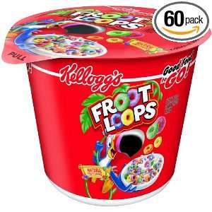 Froot Loops Cereal, 1.5 Ounce Cups (Pack of 60)  Grocery 
