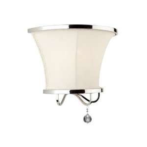Saint Tropez Collection 1 Light 12 Chrome Wall Sconce with Oatmeal 