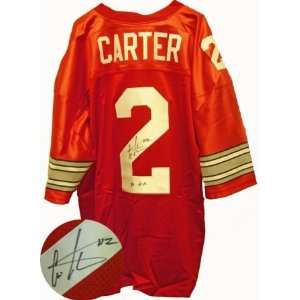  Cris Carter Signed Red Ohio State Jersey 