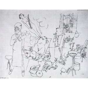   George Grosz   24 x 18 inches   The way of all fles