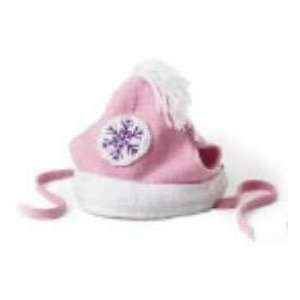  Winter Knit Dog Hat   Pink Snowflake   XS 