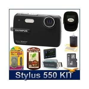  Olympus Stylus 550 10MP Waterproof Digital Camera (Black 