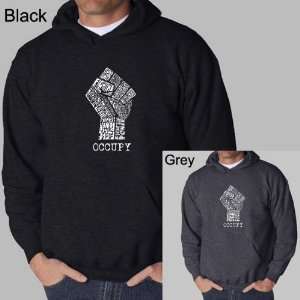 Mens Black Occupy Wall Street Hooded Sweatshirt XL   Created using 