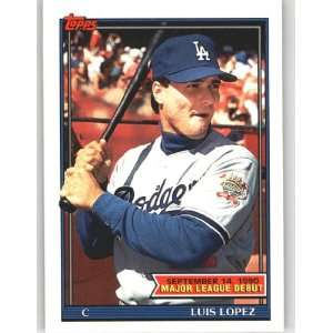  1991 Topps Debut 90 #91 Luis Lopez   Los Angeles Dodgers 