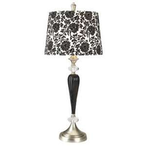  Décor For Home/Garden By CBK Black Table Lamp With Floral 
