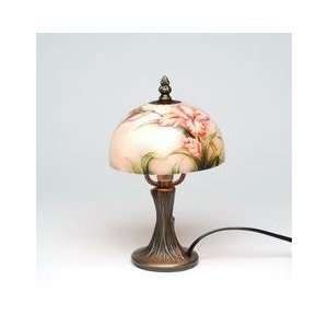  22.125 inch Bedside Lamp On Brown Stand With Decorated 