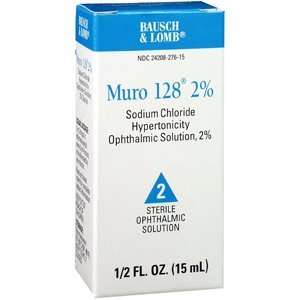  MURO 128 2% SOLUTION B&L 15ML BAUSCH & LOMB PHARM Health 