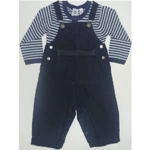    Petit Bateau Charming knit sweater &overall 2pcSet   12m Baby