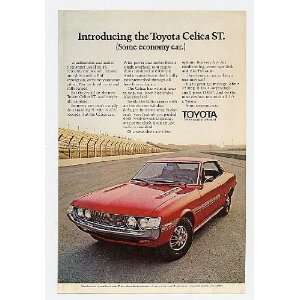  1971 Red Toyota Celica ST Print Ad (13421)