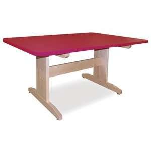   Table   60 times; 29frac14; times; 42, Hann Art Table, Red, 145 lbs
