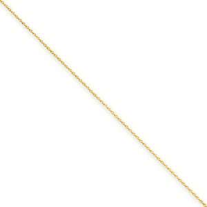 14k D/C 0.65mm Spiga Pendant Chain Length 18