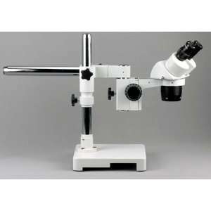 20X 40X 80X Stereo Microscope on Single Arm Boom Stand  