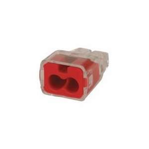  IDEAL 30 1632 Push In Connector,2 Port,Red,PK 5000