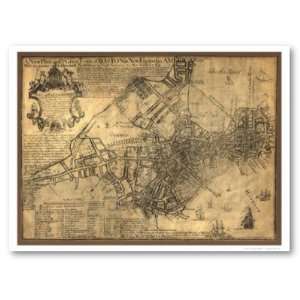  Town of Boston Map   1769 Poster