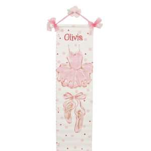  Ballet Hand Painted Canvas Growth Chart Baby