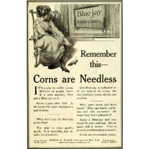  1916 Ad Blue Jay Corn Bunion Remover Bauer Black Foot Care 