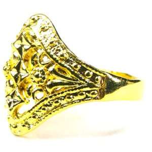   18k Gold Color Cocktail Ring, Size 8.5 LLC Price Groove Jewelry