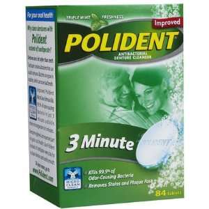 Polident 3 Minute Antibacterial Denture Cleanser 84 ct, 2 ct (Quantity 