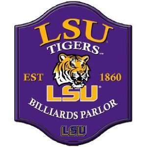  LSU Tigers Pub Style Billiard Parlor Sign Sports 