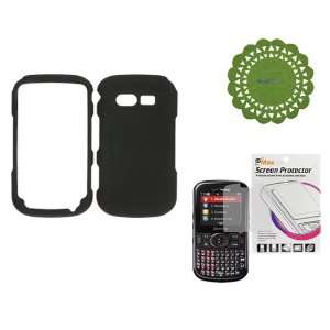  GTMax Black Snap on Rubberized Hard Cover Case + Clear LCD 
