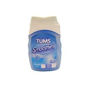  Tums Smoothies Peppermint Chewable Tablets   12 Each 