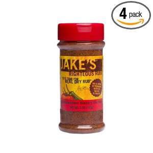 Jakes Righteous Rubs Southwestern Hickory Dry Rub, 5 Ounce (Pack of 4 