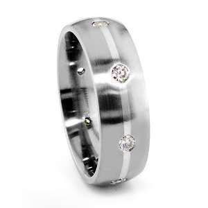  ORIS Titanium and Diamond Wedding Band Jewelry