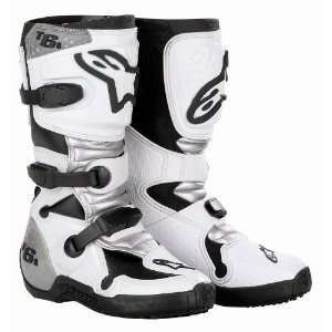  Tech 6S Youth Boots White/Silver Size 4 Alpinestars 201506 